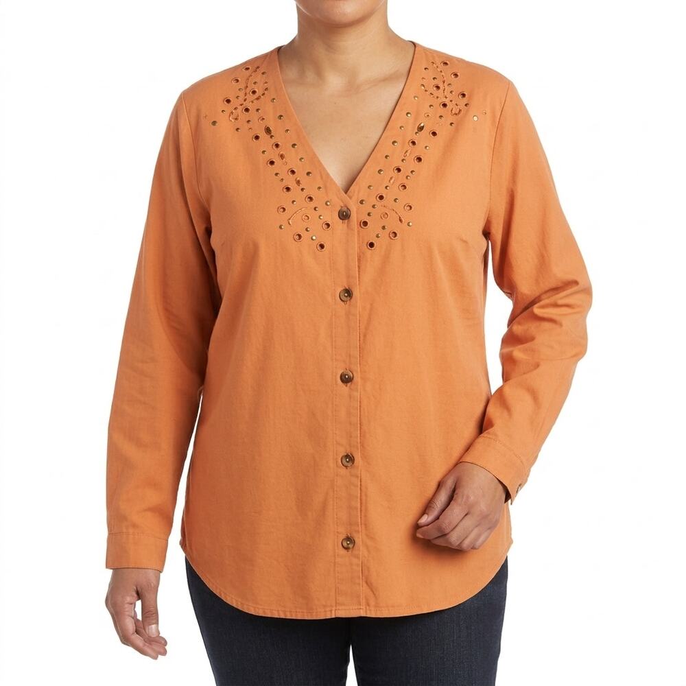 Vintage Bingo! Bingo! Genuine Made in USA Orange Top Women Size S